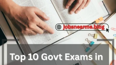 Student preparing for India’s top govt exams in 2025 with books and laptop