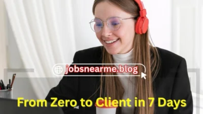Beginner freelancer celebrating First Freelance Client in Just 7 Days of outreach