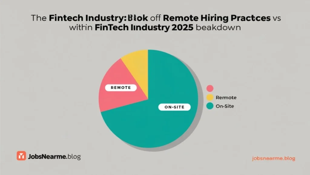 Pie chart Remote vs On Site Hiring in Fintech 2025