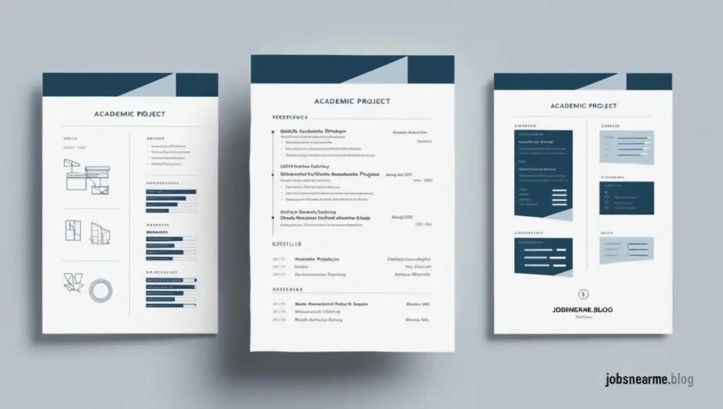 Resume with academic project samples