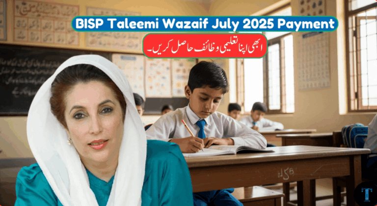 Benazir Taleemi Wazaif July 2025 Payment Check Status