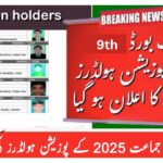 All Punjab Board 9th Class Position Holders 2025 Announced