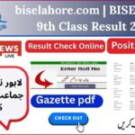 BISE Lahore 9th Class Result 2025 Online
