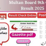 Multan Board 9th Class Result 2025