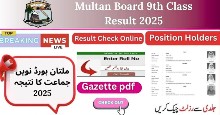 Multan Board 9th Class Result 2025