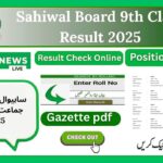 Sahiwal Board 9th Class Result 2025