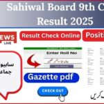 Sahiwal Board 9th Class Result 2025 Online