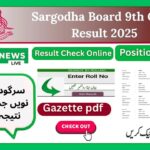Sargodha Board 9th Class Result 2025