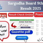 Sargodha Board 9th Class Result 2025 Online